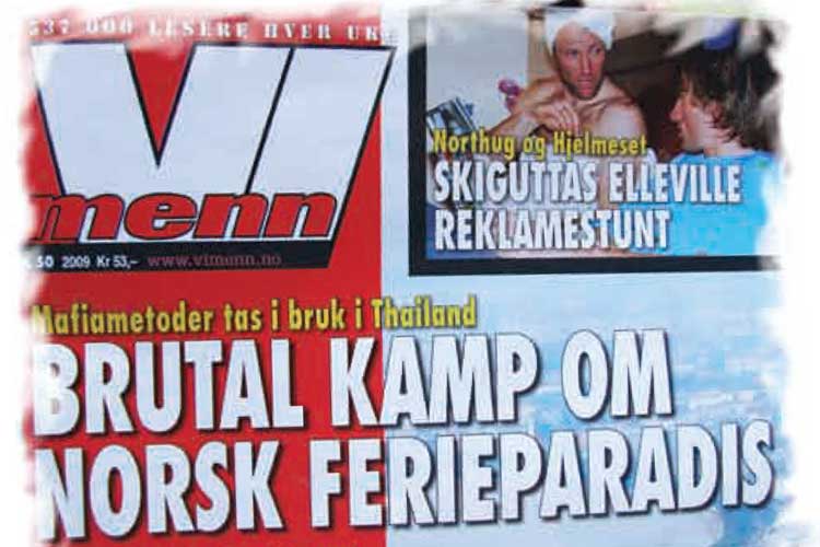 Fra forsiden på bladet Vi Menn utgave 50/2009.