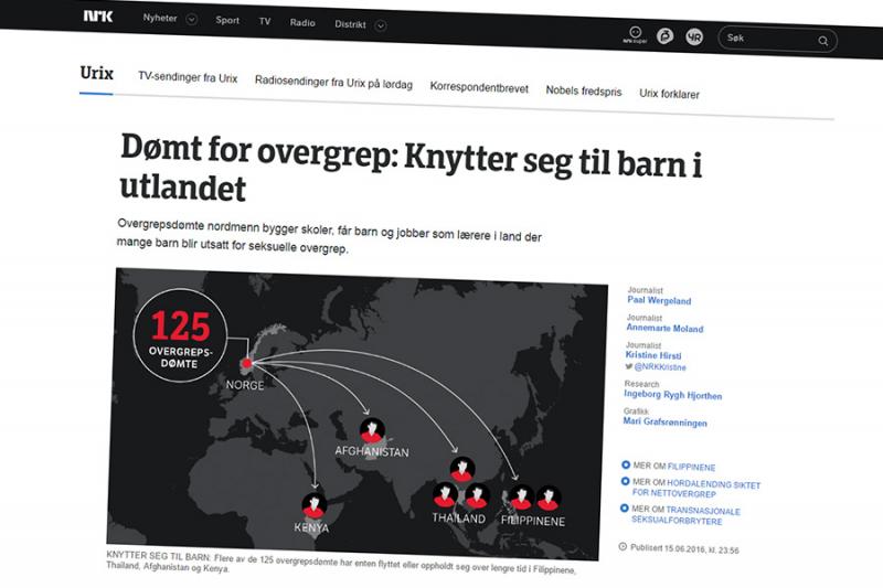 Faksimile: NRKs websider
