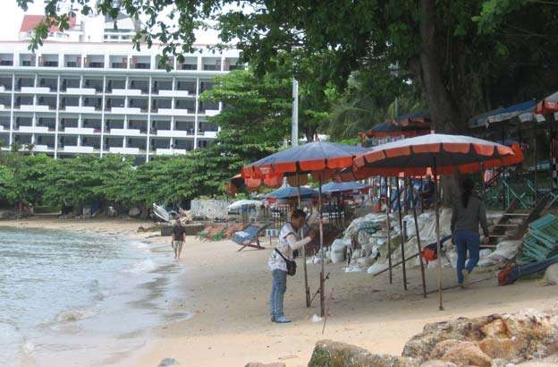 Nordenden av Pattaya Beach