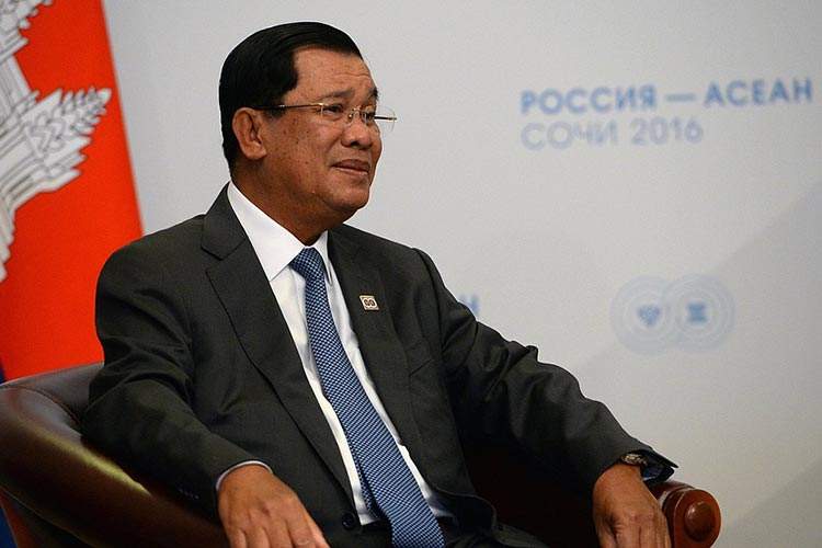 Kambodsjas leder gjennom mange &aring;r, Hun Sen.