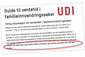 En helt ny type melding dukket opp hos UDI 8. mai.