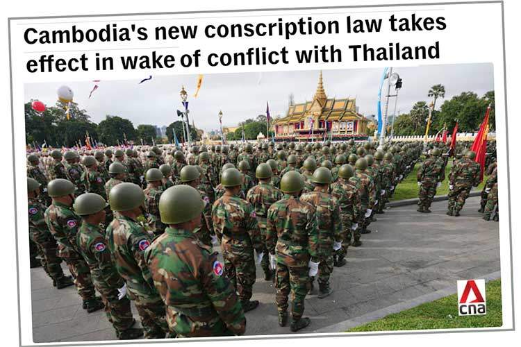Kambodsja innf&oslash;rer strenge regler om verneplikt i kj&oslash;lvannet av konflikten med Thailand