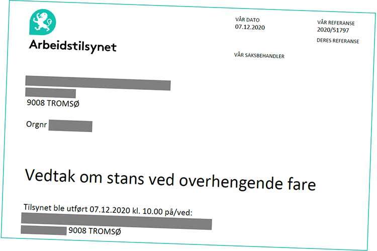 Den overhengende faren som ble rapportert gjaldt innkvartering av de ansatte.