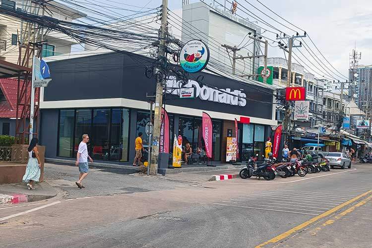 Ny McDonald's ved Jomtien Beach Soi 1.